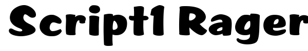 Script1 Rager Hevvy font preview